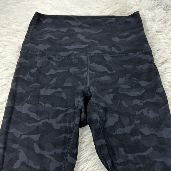 Lululemon Align Crop *21" Sequoia Camo Print Deep Coal Black - Picture 2 of 6